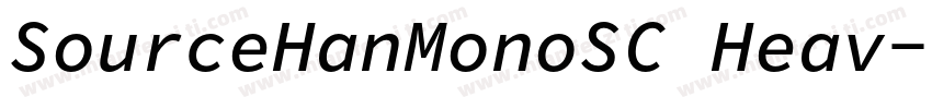 SourceHanMonoSC Heav字体转换